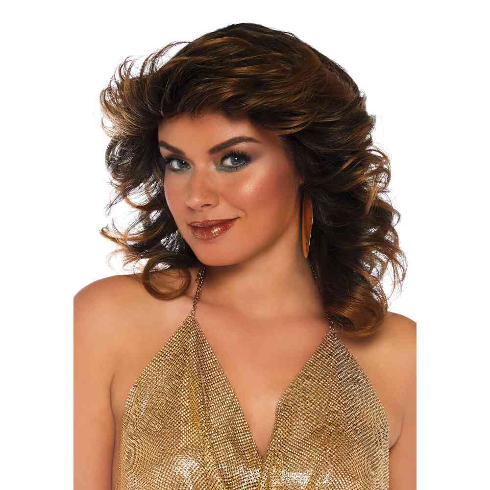 Leg Avenue - Farrah Feathered Perücke - Braun